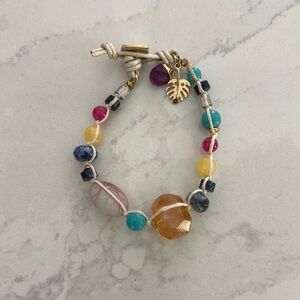 Nakamol Pink and Yellow Bracelet with Heart Charm